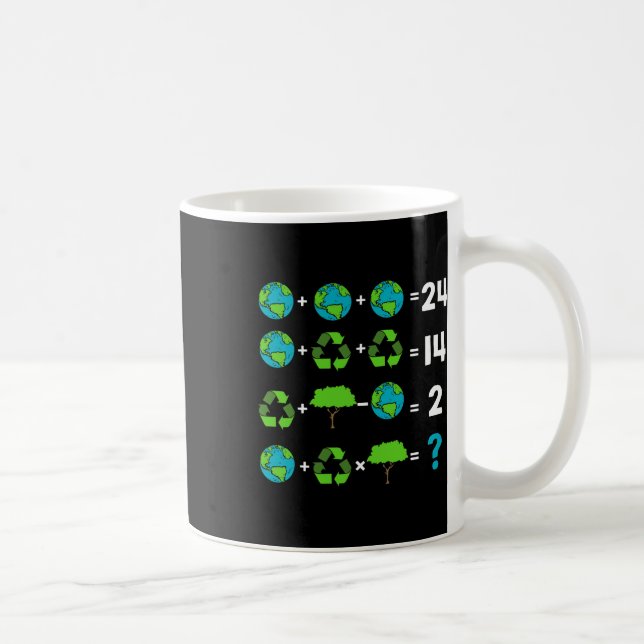 Mug Humour De L'Enseignant Math Jour De La Terre Ordre (Droite)