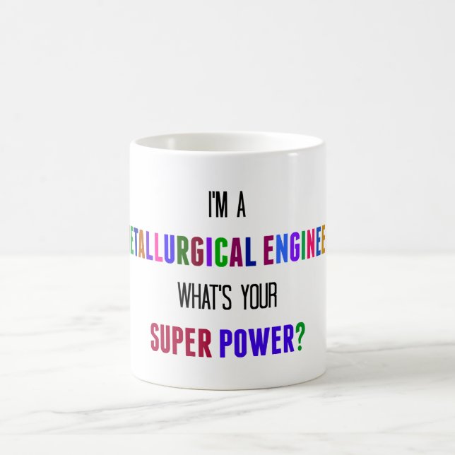 Mug Humour de l'ingénieur métallurgique (Centre)