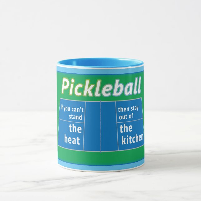 Mug Humour de Pickleball : Restez à l'écart de la cuis (Centre)