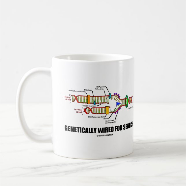 Mug Humour De Réplication D'ADN Génétiquement Branché  (Gauche)