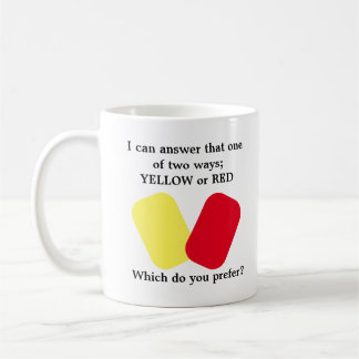 Mug Humour de soccer jaune ou rouge
