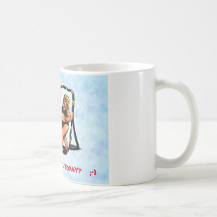 Mug Humour dessin humoristique effrayée femme regardan