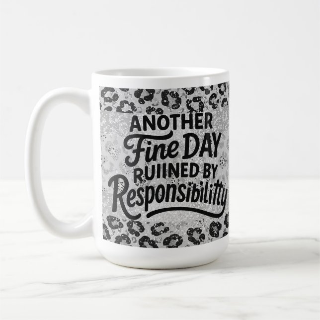 Mug Humour et responsabilité Imprimé léopard (Gauche)