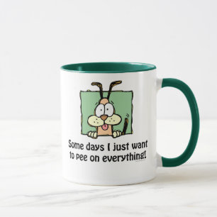 Mug Humour idiot de pipi de chien