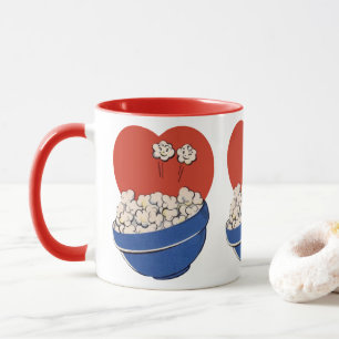 Mug Humour Mignon Rétro, Bol de Popcorn pour le Cinéma