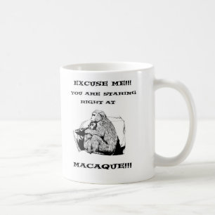 Mug humour offensif Funny Macaque singe