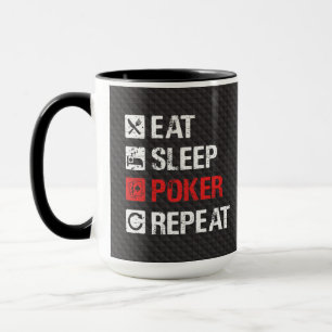 Mug Humour poker - Eat sleep poker repeat