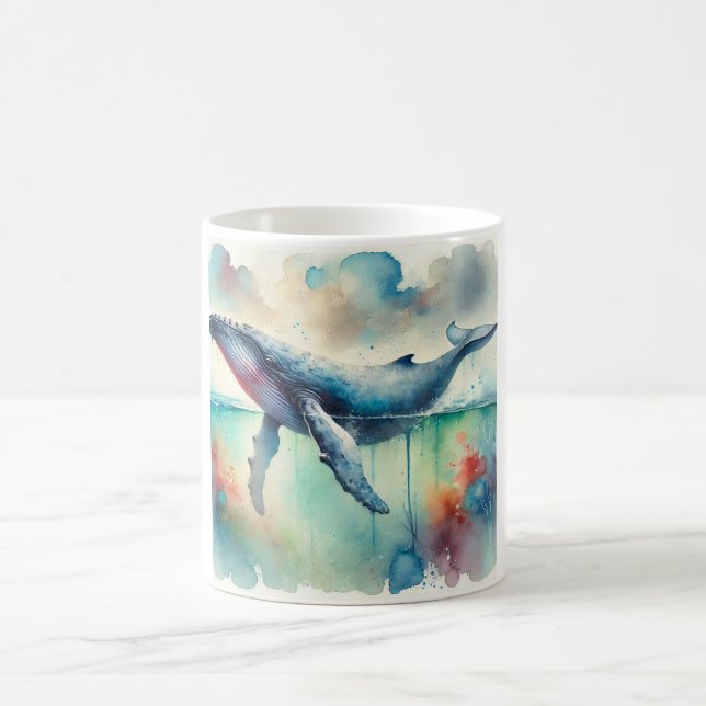 Mug Humpback whale 220824AREF108 - Watercolor (Centre)