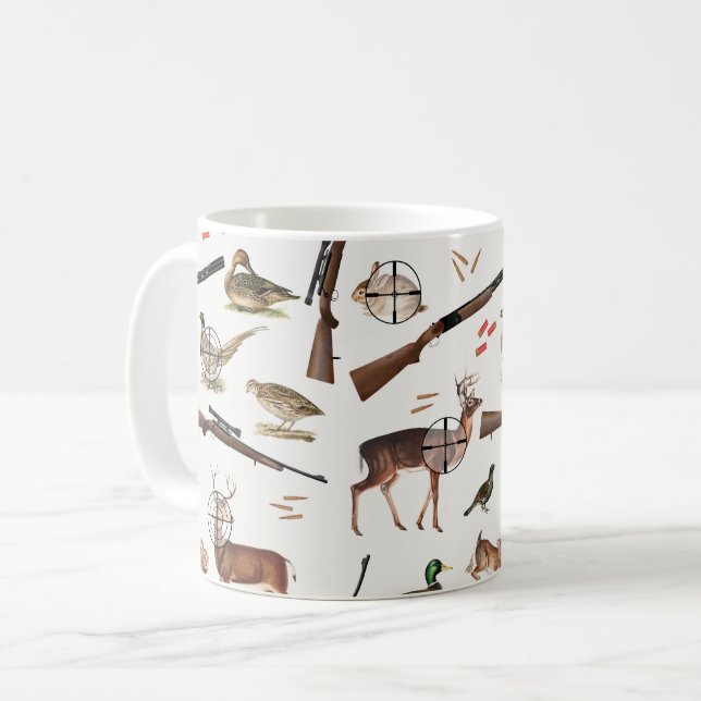Mug Hunting Wildlife Outdoorsman Pattern (Devant gauche)