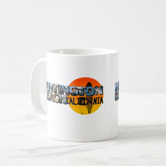 Mug Huntington Beach Californie Grande Lettre avec Sol