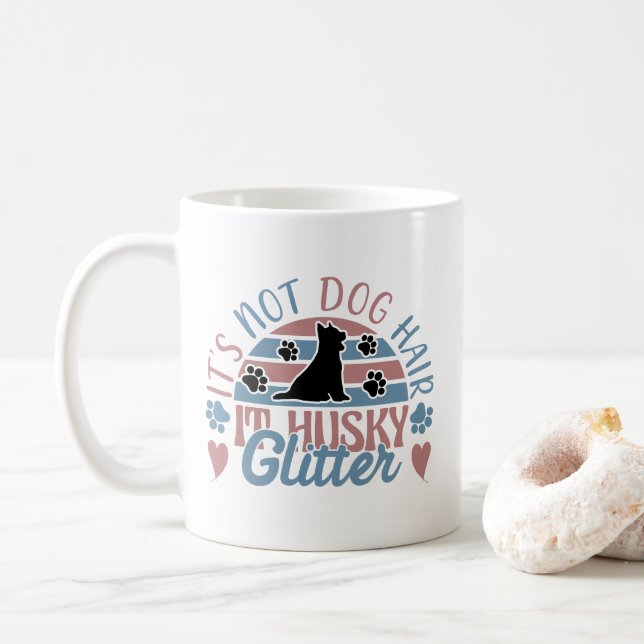 Mug Husky Citation Ce n'est pas des cheveux de chien C (Avec donut)