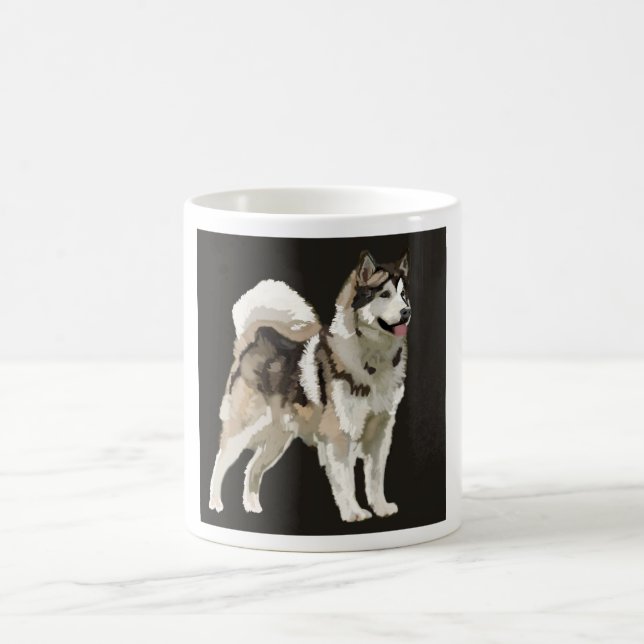Mug Husky Mug, Darm Arrière - plan chien dessin (Centre)