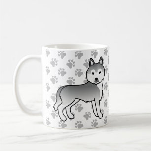 Mug Husky Sibérien Argenté Chien de Dessin Animé & Pat