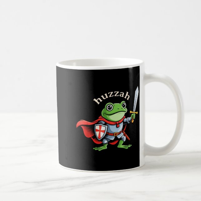 Mug Huzzah Frog Knight Funny Sword Meme Quote Medieval (Droite)