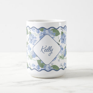 Mug Hydrangeas Girly Classy Personnalisé Côtier