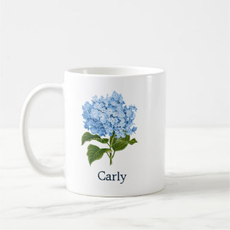 Mug Hydrangée bleue personnalisée