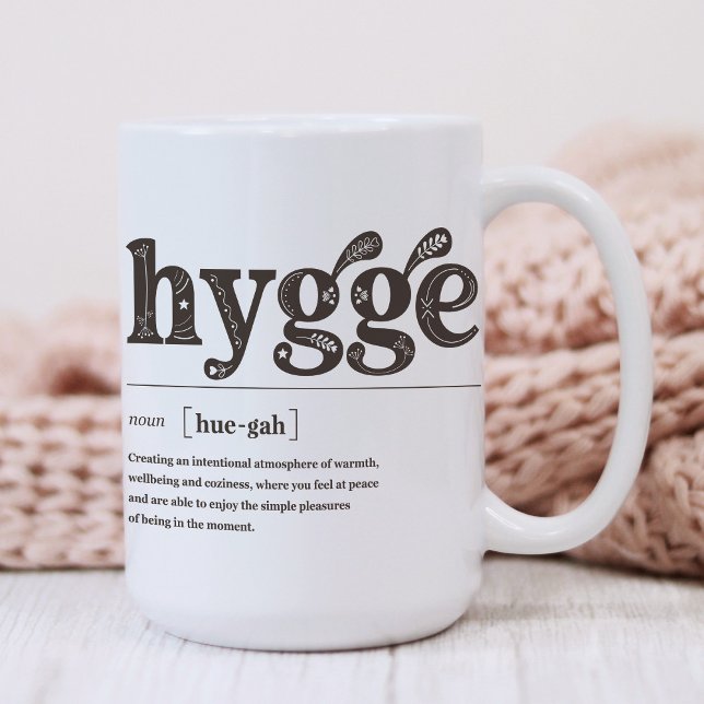 Mug Hygge Definition Danoise Citation Cosy Season (Hygge Definition Mug, Danish Quote meaning, comfort & cozy sweater weather togetherness season)