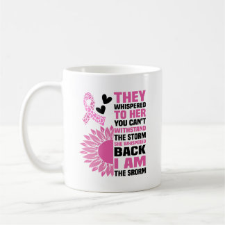 Mug "I Am the Storm" Inspirational Pink Citation Desig