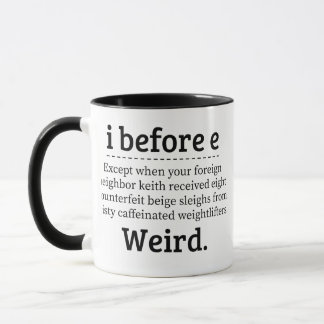 Mug I Avant E Étrange Enseignant Grammaire