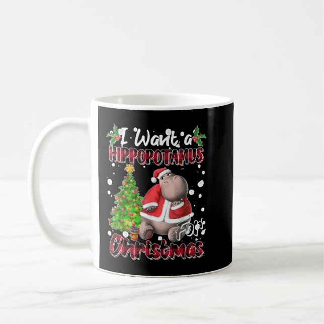 Mug I Car A Hippopotamus For Christmas Hippo Buffalo (Gauche)