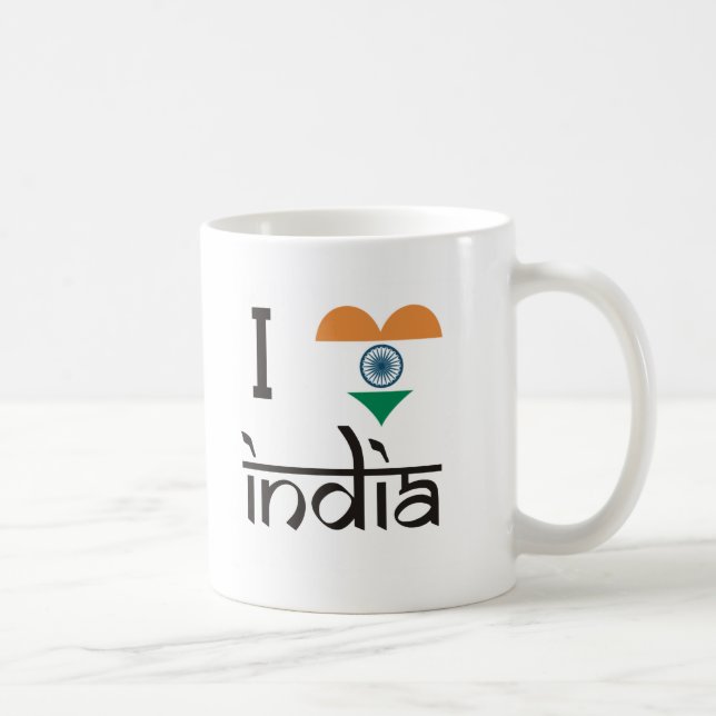 Mug I "coeur" Inde - amour Inde d'I (Droite)