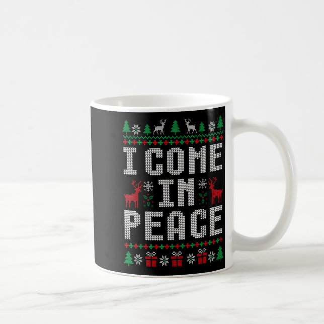 Mug I Come In Peace Couple Matching Ugly Christmas Swe (Droite)