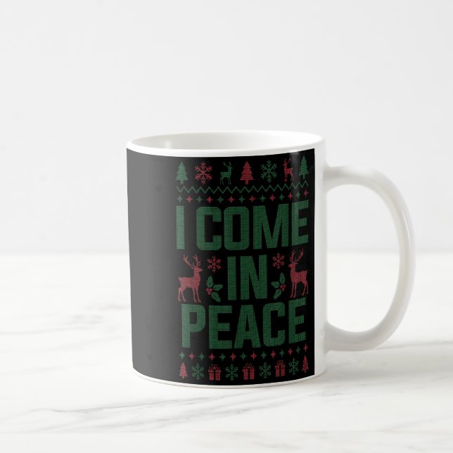 Mug I Come In Peace Couple Matching Ugly Christmas Swe (Droite)