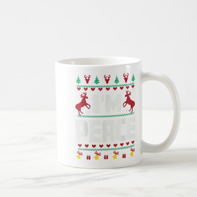 Mug I Come In Peace - I'm Peace Xmas Matching Couples  (Droite)