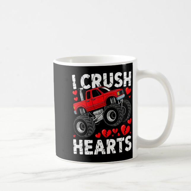 Mug I Crush Hearts Valentine Monster Truck Boys Toddle (Droite)
