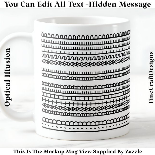 Mug I’d Rather Be Asleep Hidden Message 086 Funny  (Créateur téléchargé)