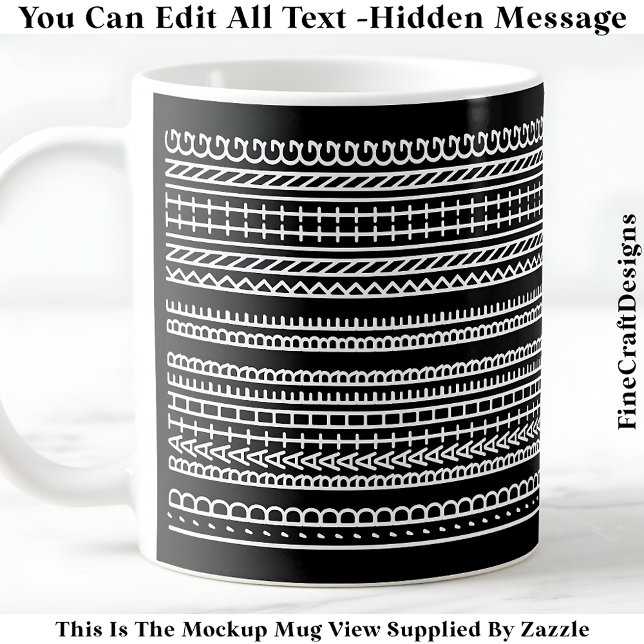 Mug I’d Rather Be Knitting Hidden Message 089W Novelty (Créateur téléchargé)