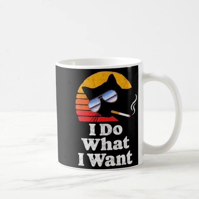 Mug I Do What Want Cool Funny Cat &amp; Retro Sungles  (Droite)