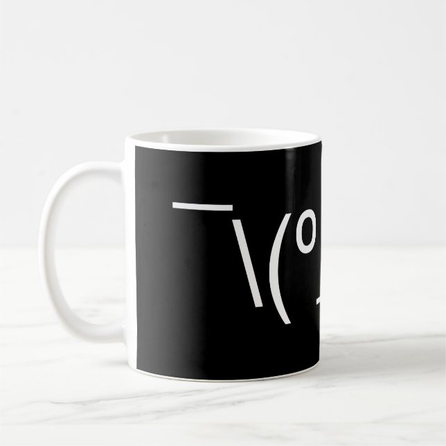 Mug I Dunno LOL\\(º_o)/° Emoticon Japonais Kaomoji (Gauche)