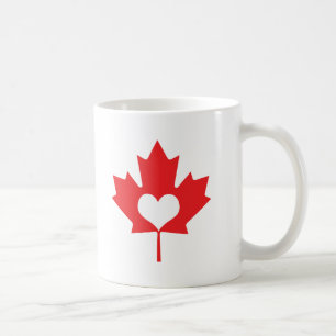 Mug I feuille d'érable du Canada de coeur