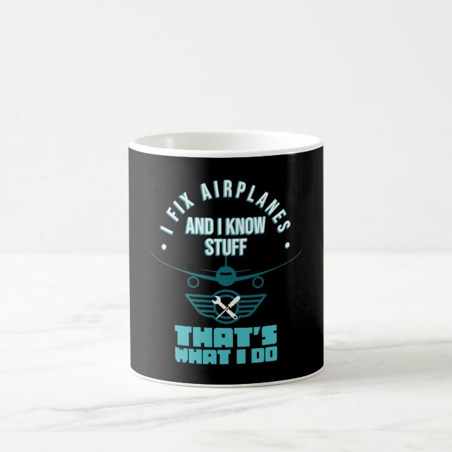 Mug I Fixer Avions Aéronautique Mécanique Maintenance  (Centre)