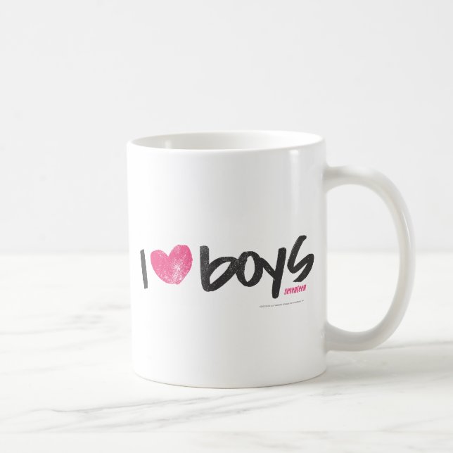 Mug I garçons de coeur magenta (Droite)
