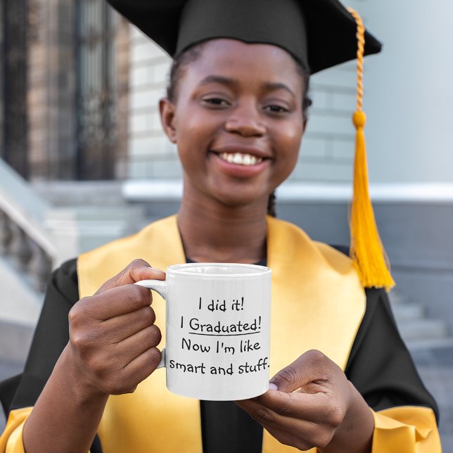 Mug I Gradué Smart Grad Funny Graduation Day Citation (I Graduated Smart Grad Funny Graduation Day Quote Coffee Mug)