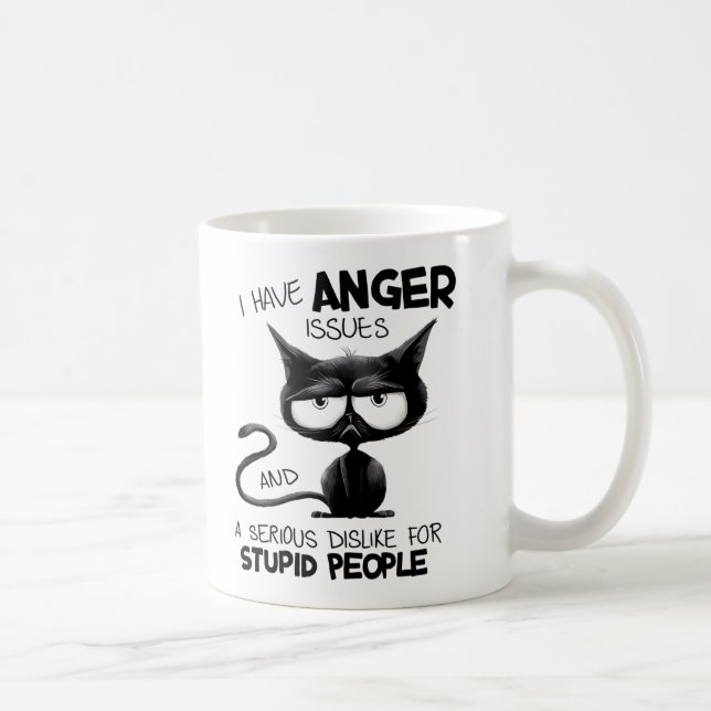 Mug I Have Anger Issues Funny Cat Lover Gift  (Droite)