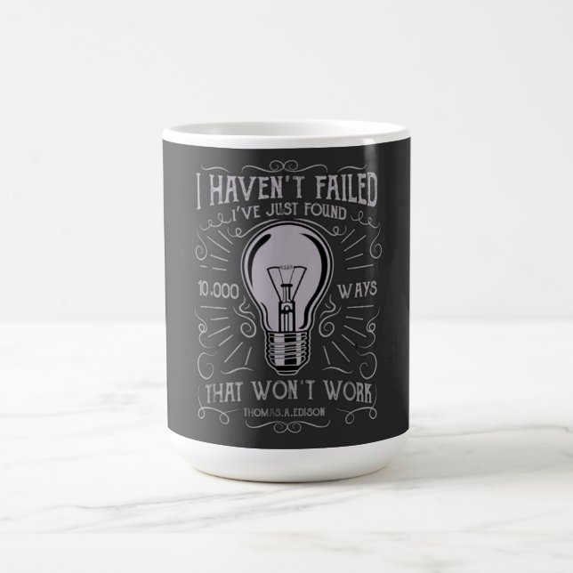 Mug I haven't Failed Electrician Thomas Edison mens (Centre)