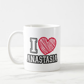 Mug I Heart Anastasia First Name I Love Anastasia Pers