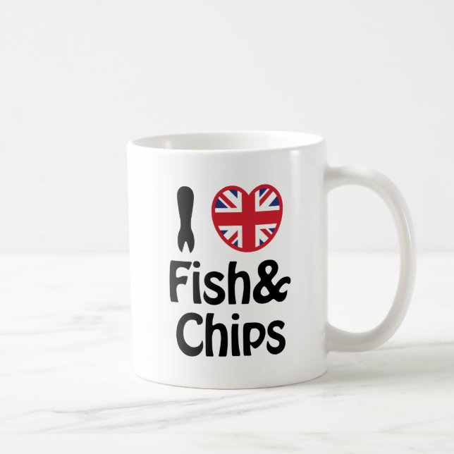Mug I Heart [Love] Poisson & Chips (Droite)