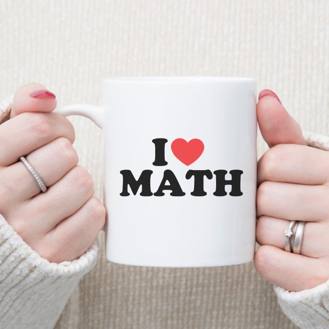 Mug I Heart Math Appréciation de l'enseignant Retour à (Créateur téléchargé)