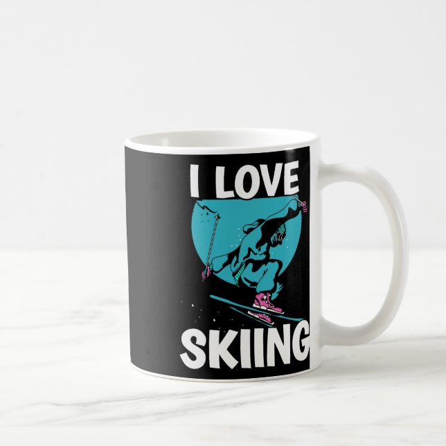 Mug I Loin Ski Skieurs Ski Ski Ski Sports d'hiver (Droite)