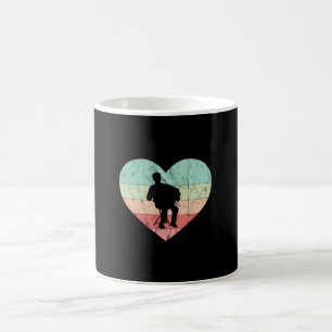Mug I Love Accordion Retro Coeur Vintage