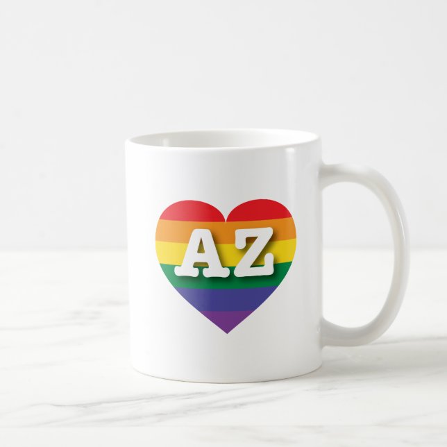 Mug I Love Arizona Rainbow Heart (Droite)