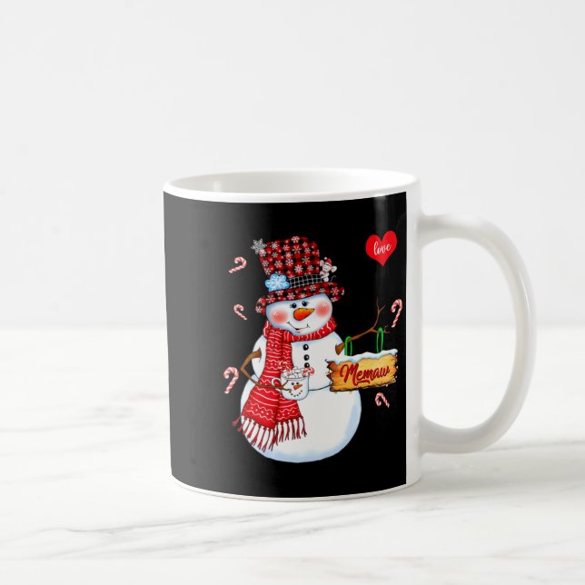 Mug I Love Being A Memaw Snowman Xmas Happy New Merry  (Droite)