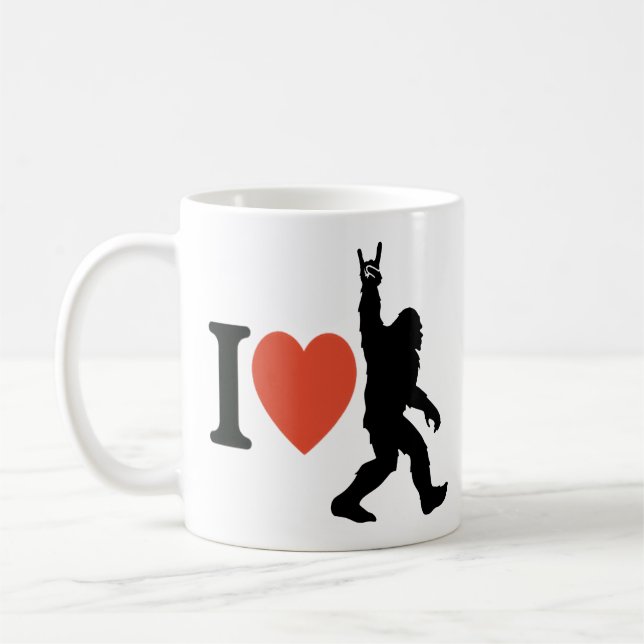 Mug I Love Bigfoot Rock On (Gauche)