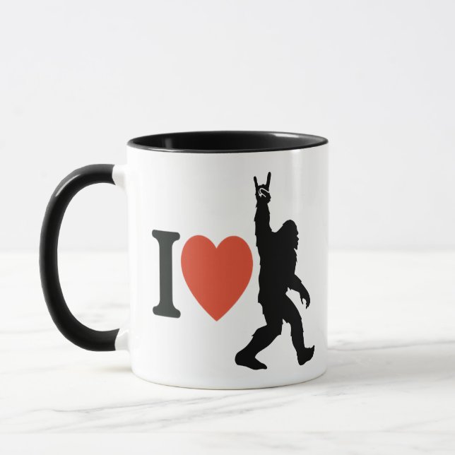Mug I Love Bigfoot Rock On (Gauche)