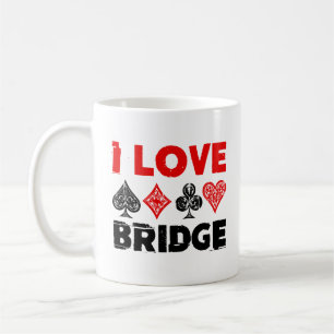 Mug I Love Bridge Card Joueur passionné