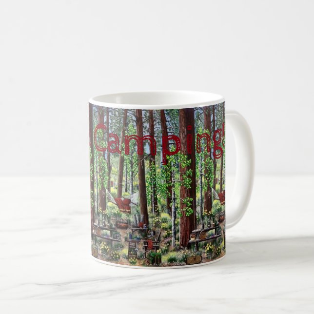 Mug I Love Camping Cup (Devant droit)